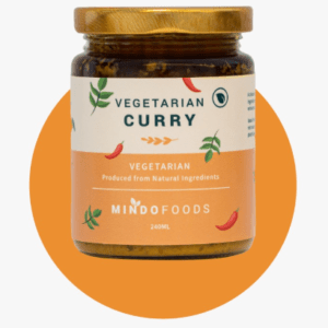 A jar of MindoFoods' Vegetarian Curry Paste