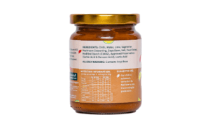 The nutritional information side of a jar of MindoFoods Belacan Chili 